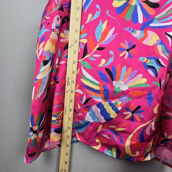 JUDITH MARCH Colorful Sleep Top All Over Bird and Floral Print Pink Womens Sz‎ L - Picture 8 of 8